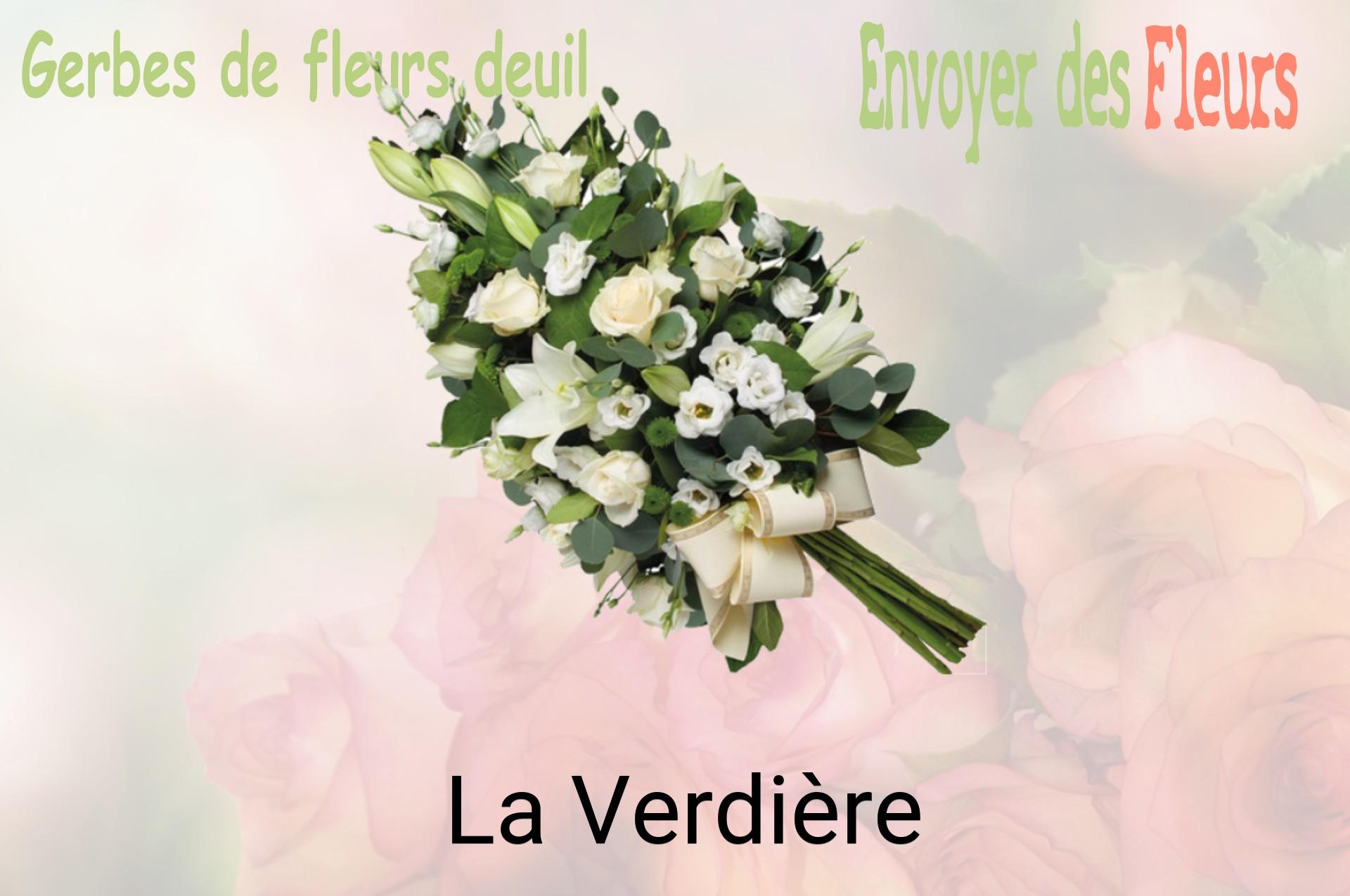 Gerbe de fleurs de deuil livrée à La Verdière